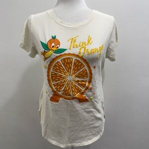 2022 Disney Parks Epcot Flower & Garden Orange Bird Spaceship Earth Shirt Size S